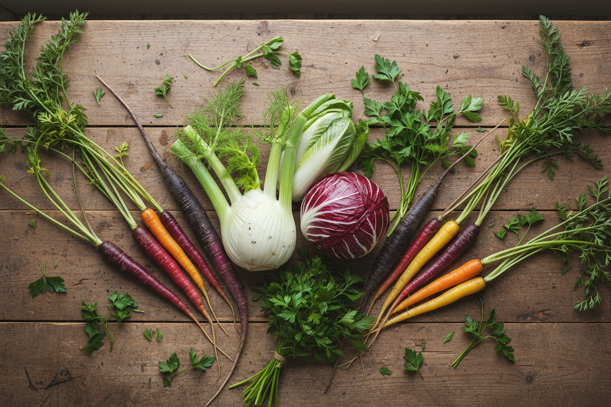 The Cool-Season Vegetable Playbook: Fennel, Chicory, Radicchio, Winter Radish, Parsley and Carrots
