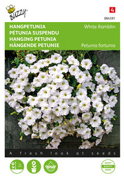 Hangpetunia - Witte Ramblin - 25 zaden