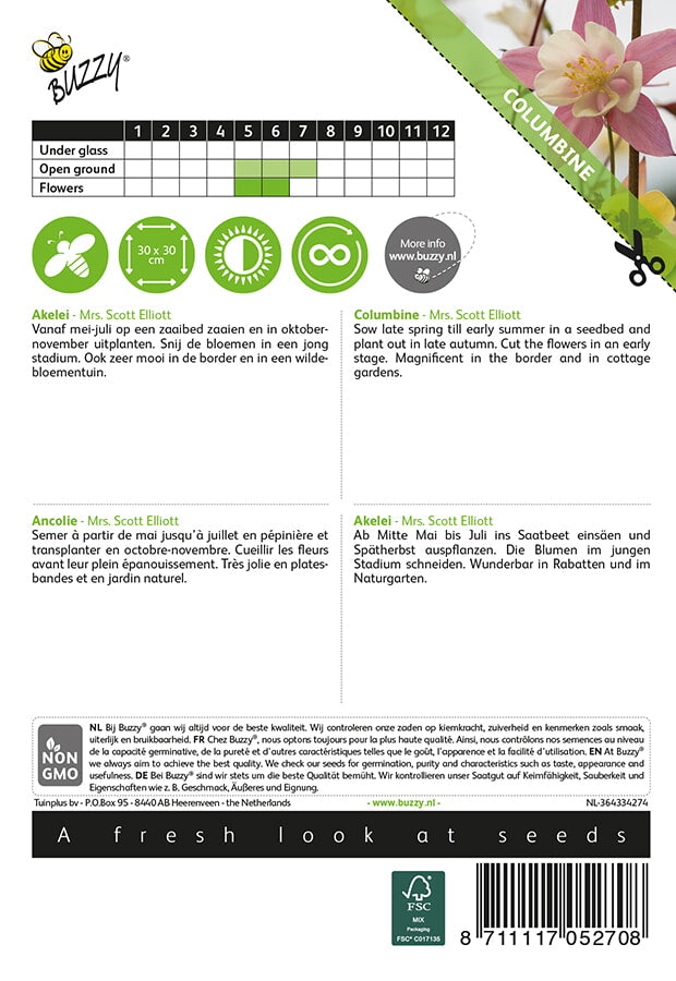 Akelei - Mrs. Scott Elliott - 0,5 g