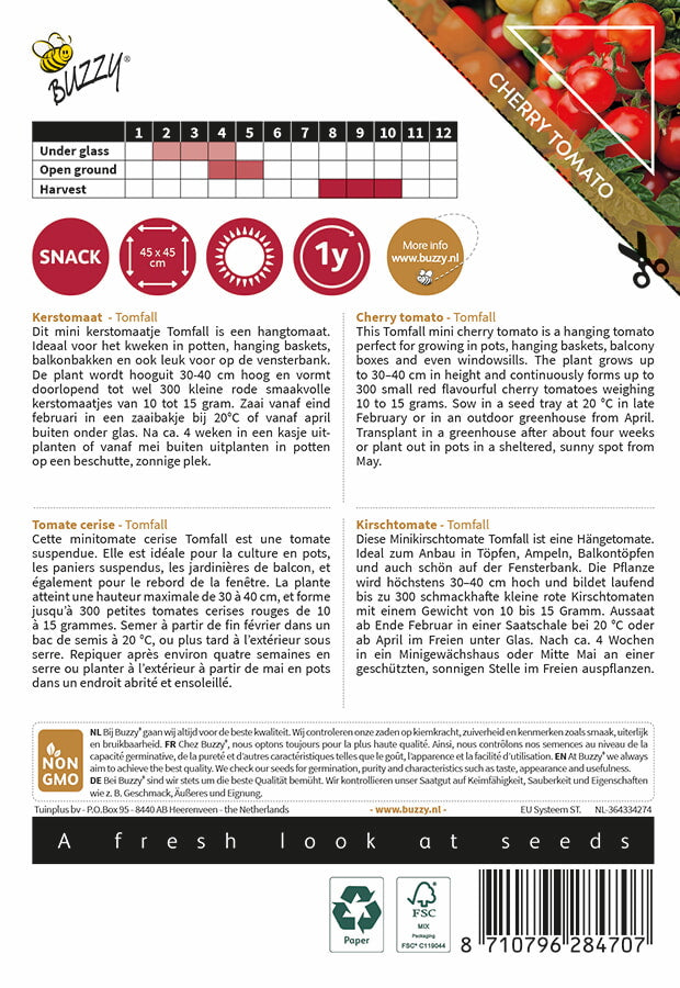 Kerstomaat - Tomfall - 0,1g
