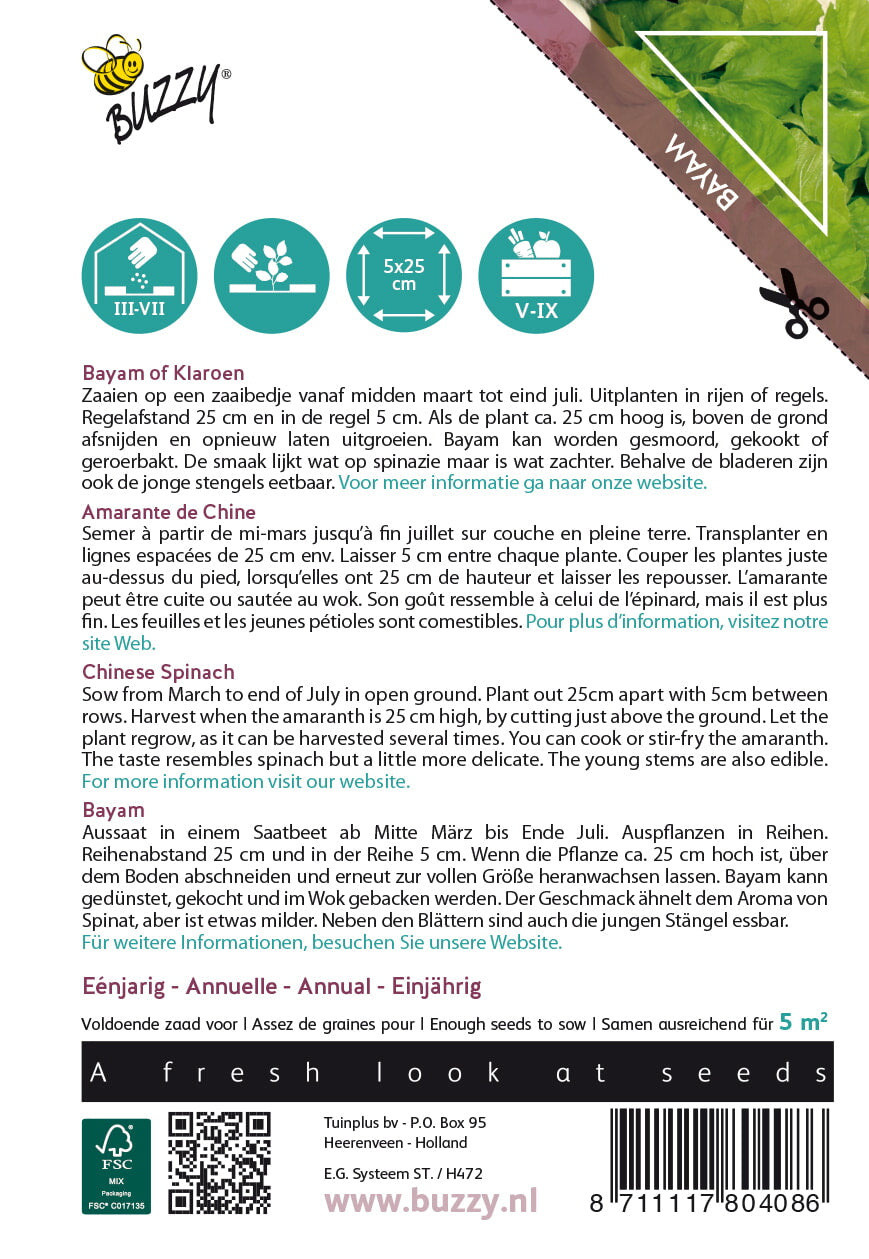 Chinese Spinazie - Bayam - 1,5g