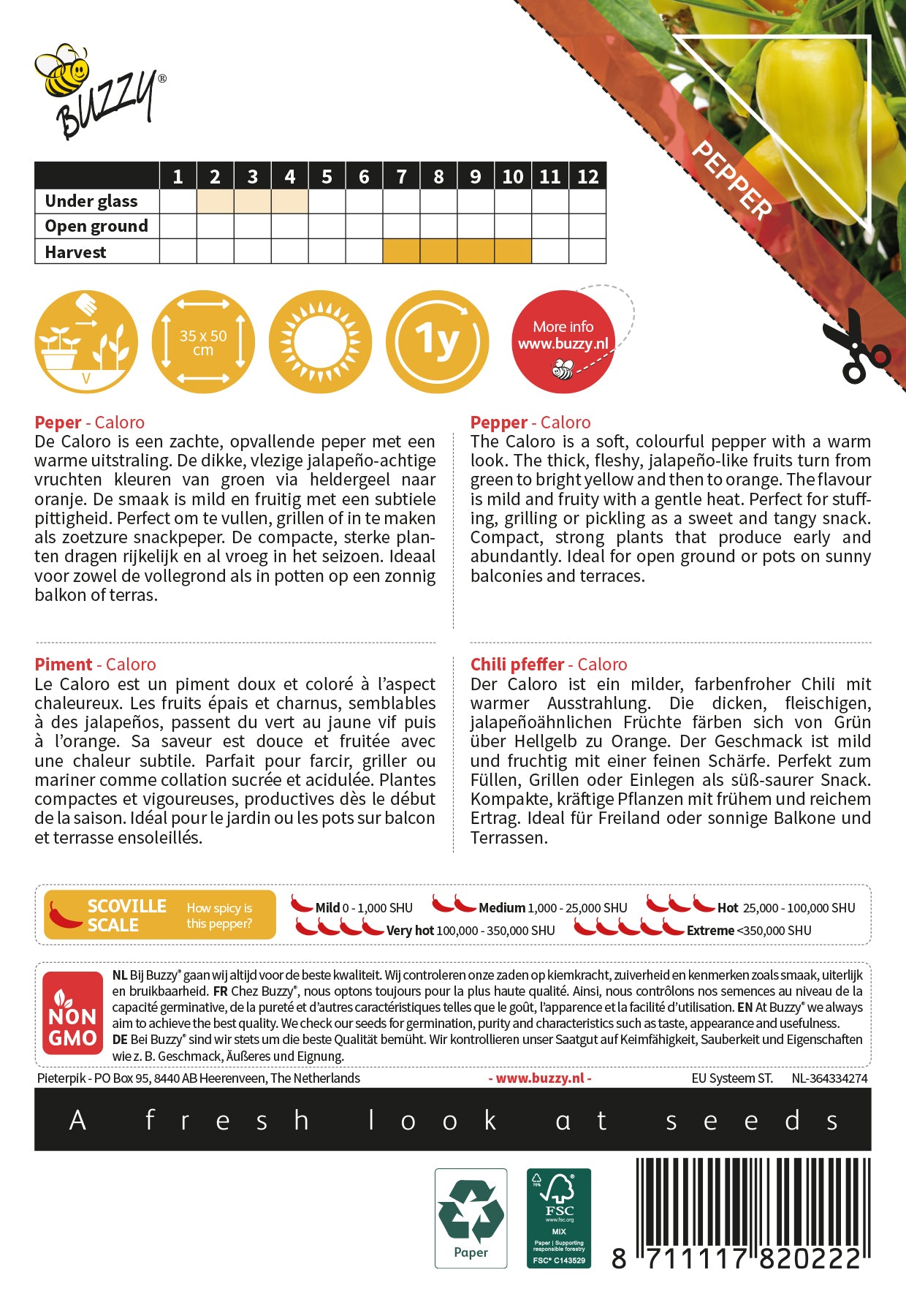 Chili Pfeffer – Caloro – 10 Samen