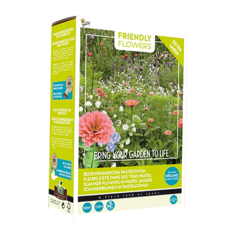 Friendly Flowers XL – Pastelmengsel – 50 m²
