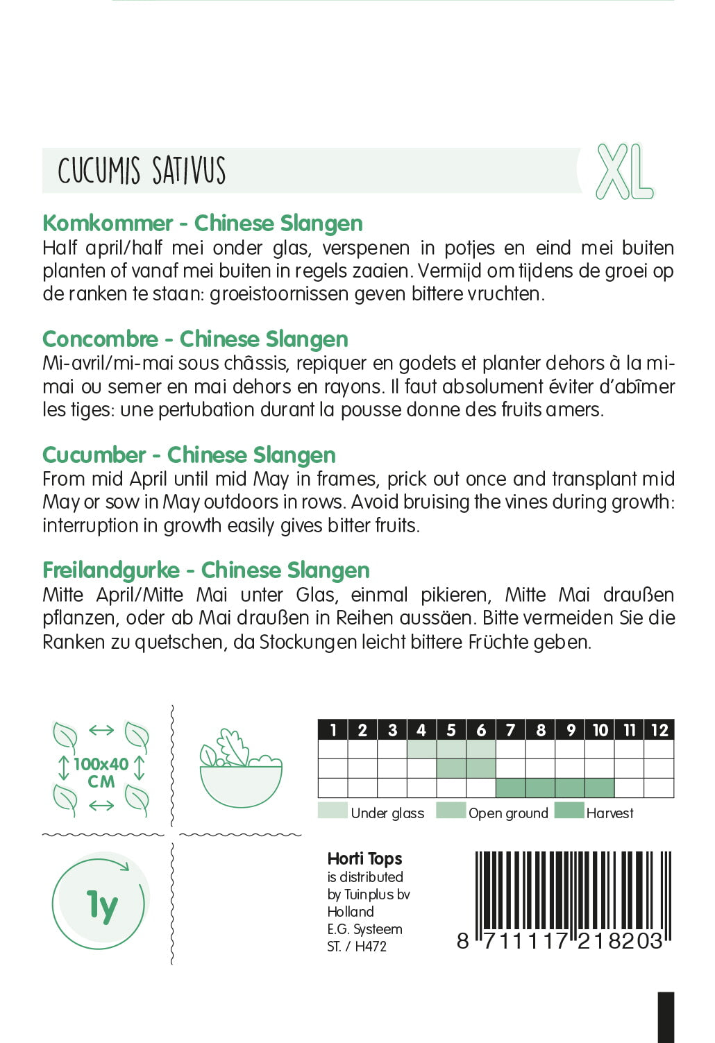 Komkommer - Chinese Slangen - 2g