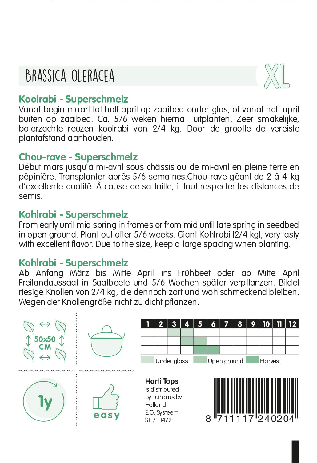 Kohlrabi - Superschmelz - 1 g