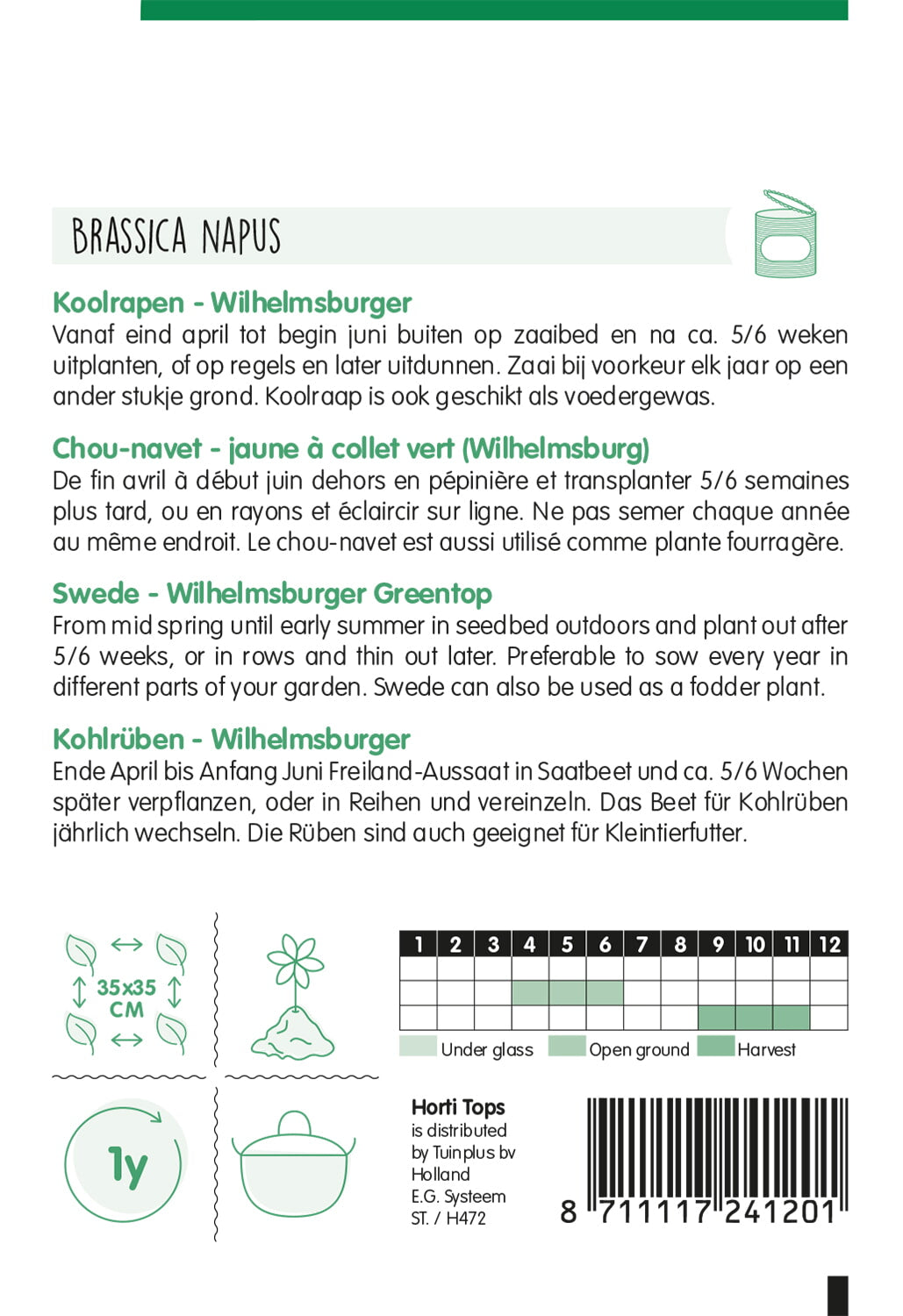 Koolrapen - Wilhelmsburger - 5 g