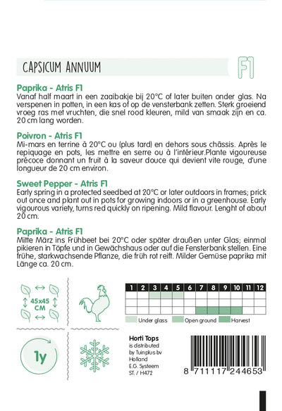Sweet Pepper - Rossano F1 - 8 Seeds