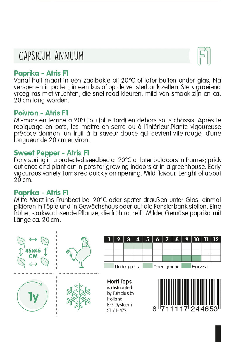 Sweet Pepper - Rossano F1 - 8 Seeds
