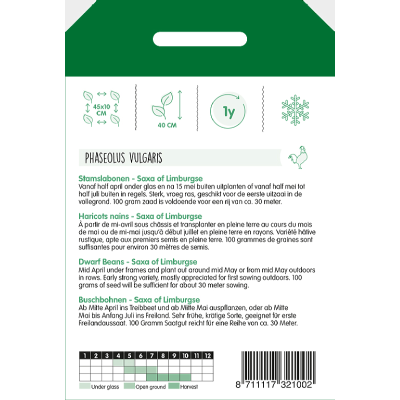 Dwarf Beans - Saxa of Limburgse - 100 g