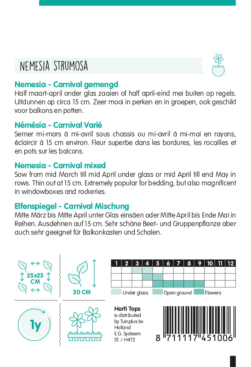 Nemesia - Carnaval - 0,125 g