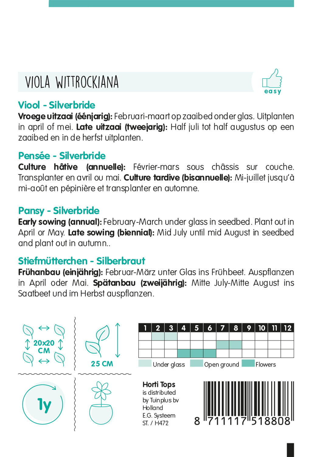 Viooltje – Silverbride – 0,4 g
