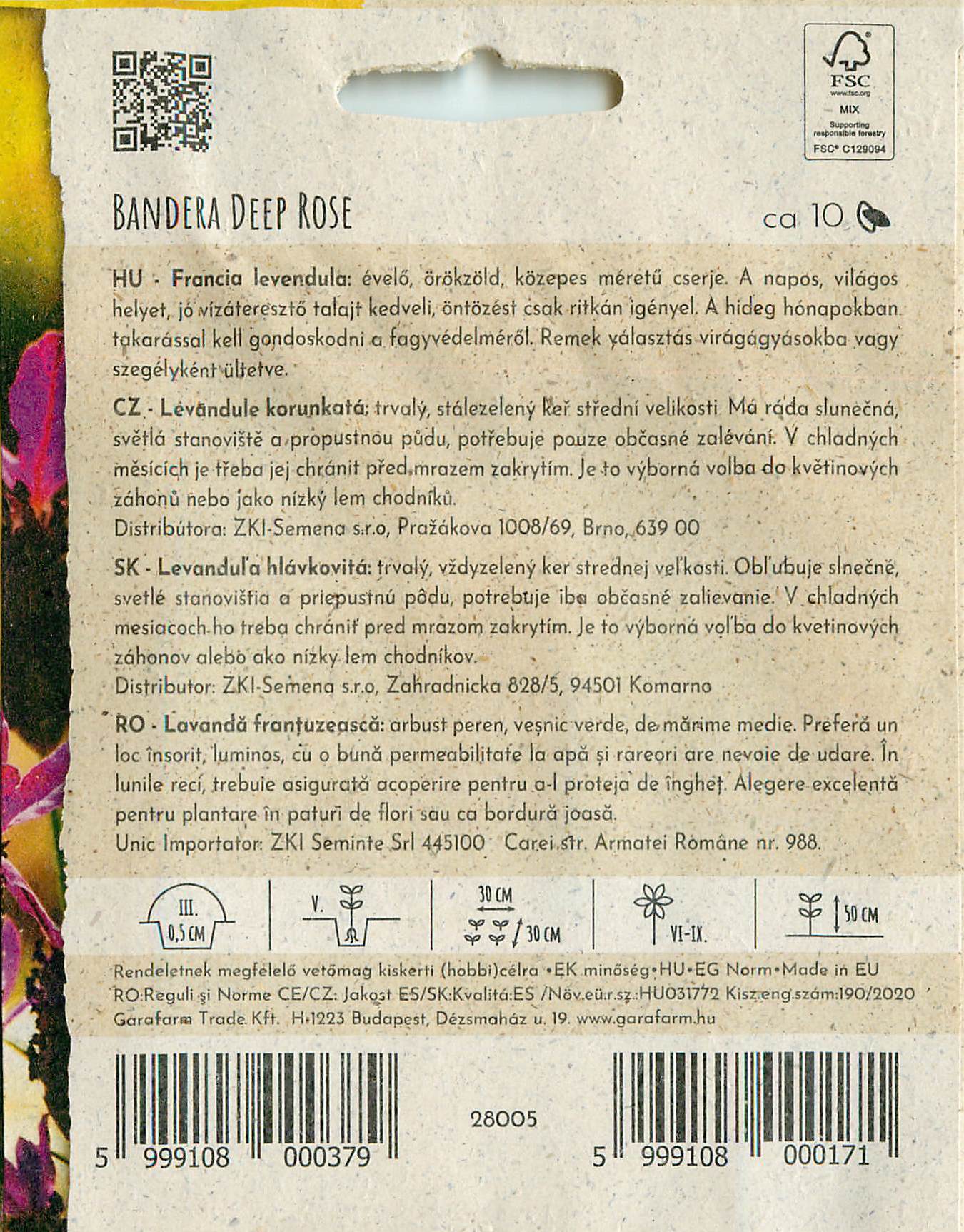 Franse Lavendel - Bandera Diep Roze - 10 Zaden
