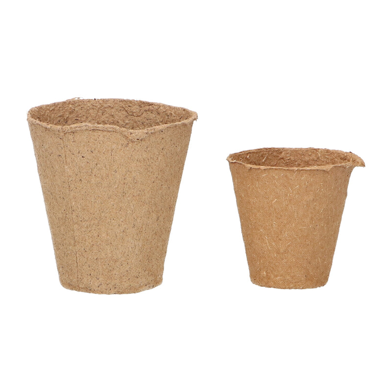 Round Organic Pots - 6 cm - 14 pcs