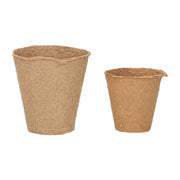 Round Organic Pots - 8 cm - 10 pcs