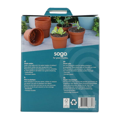 Plastic Pots - 13 cm - 12 pcs