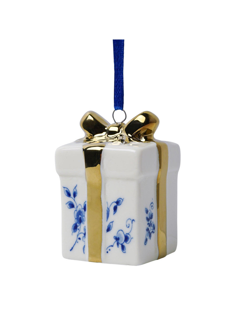 Christmas Ornament - Present with Golden Ribbon-1