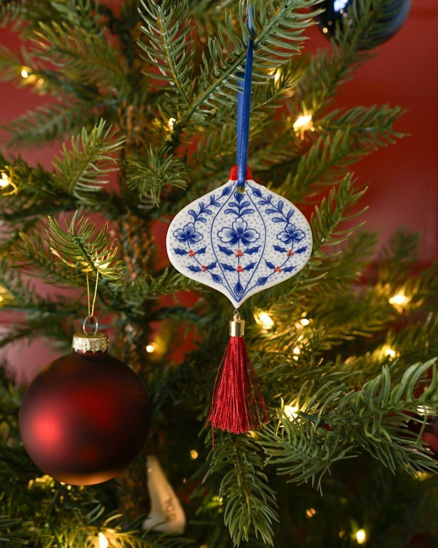 Christmas Ornament Flat Onion - Vintage - 7 cm-2
