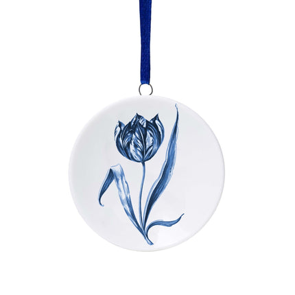 Plaque de Noël en forme de tulipe - 6 cm