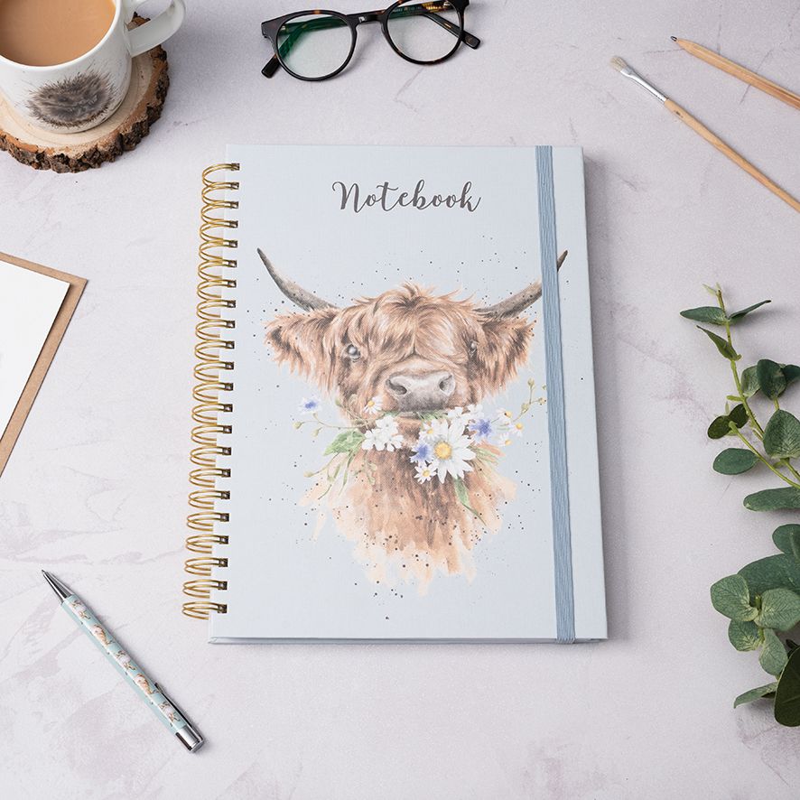 Daisy Coo - Highland Cow - A4 notebook-2