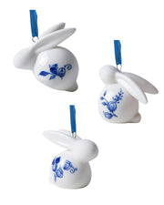 Easter Rabbit Pendant - 6 cm - Set of 3