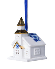 Kerstornament Kerk - 8 cm