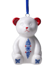 Ornement de Noël en forme d'ours en peluche - Vintage - 7 cm