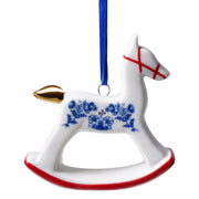 Ornement de Noël Cheval à bascule - Vintage - 6 cm