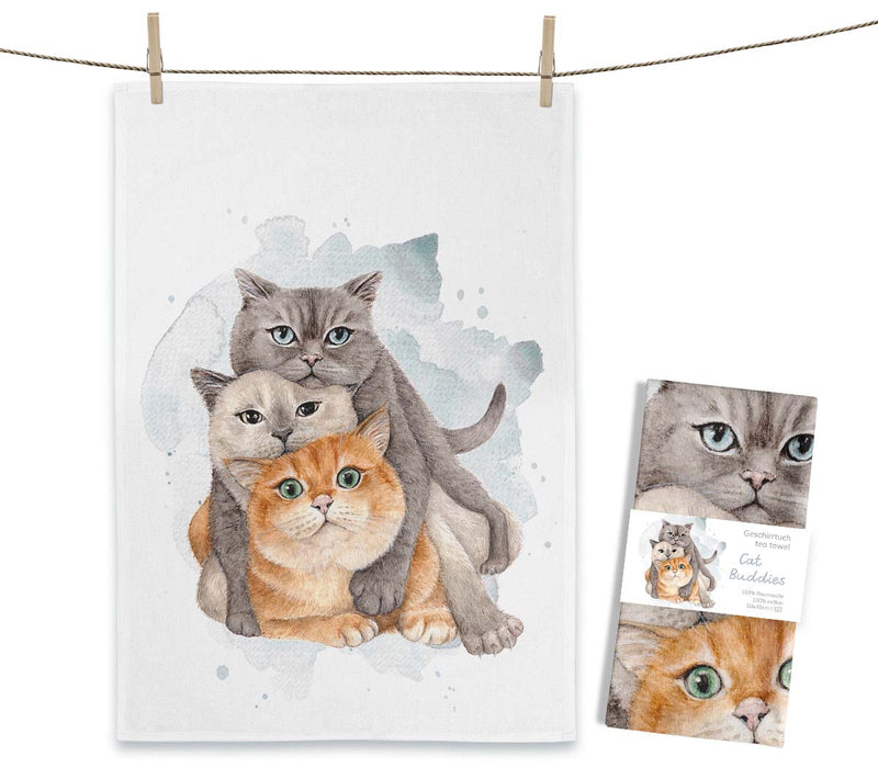 Tea Towels - Cat Buddies