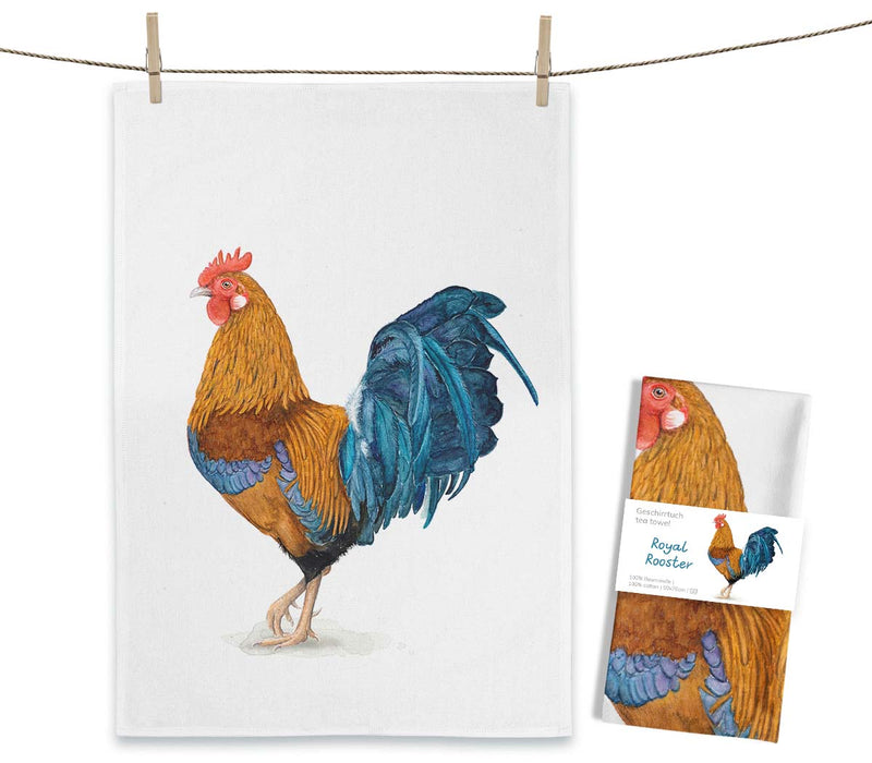Tea Towel - Royal Rooster