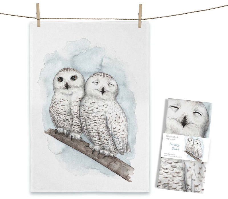 Tea Towel - Snowy Owls