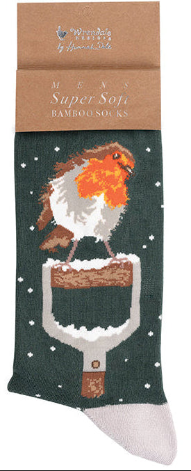 Men's Socks - Robin - A Little Red Robin