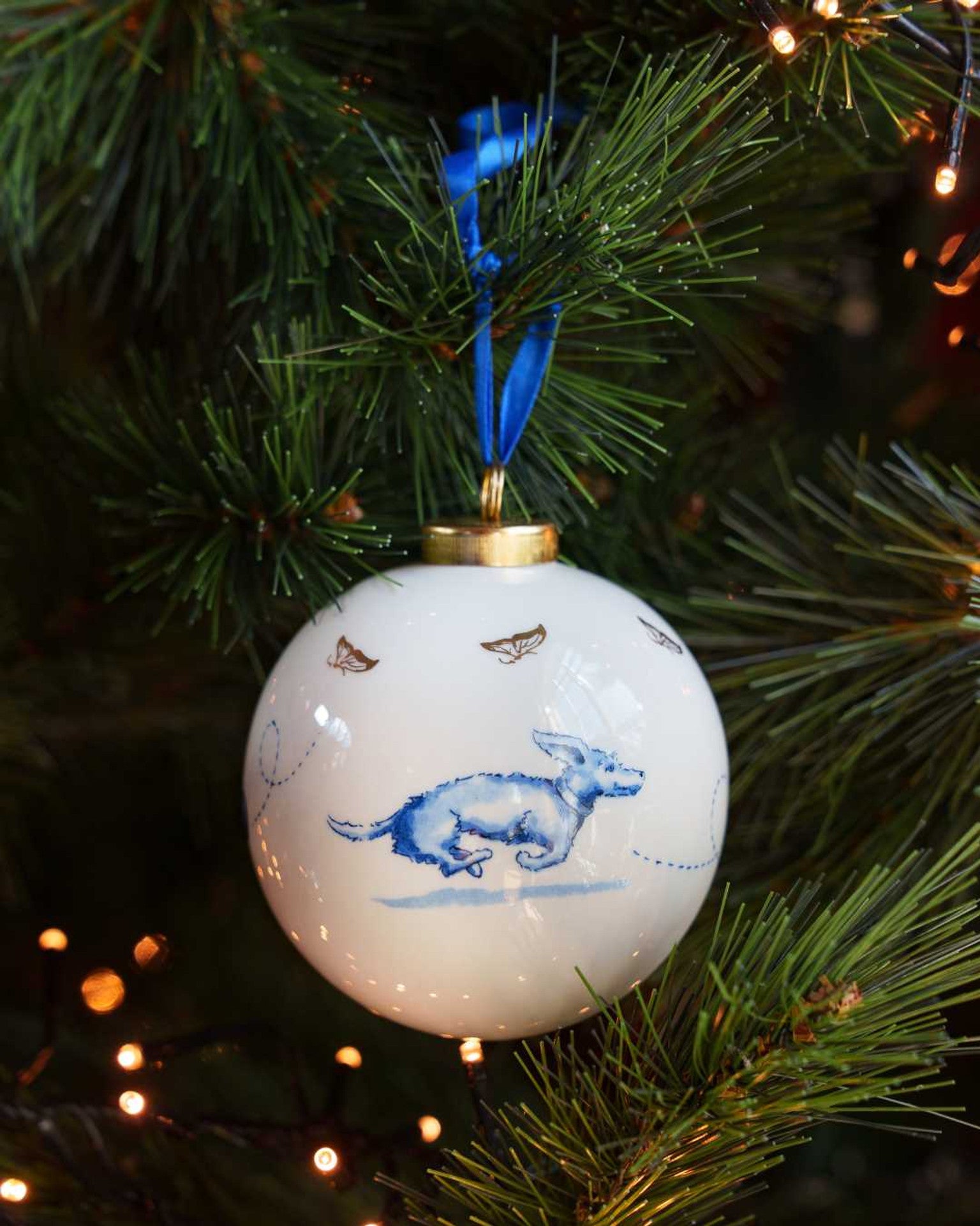 Kerstbal - Teckel Balspel - 8 cm