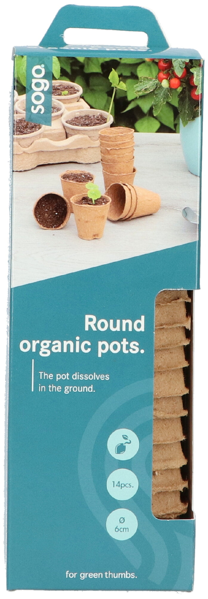 Round Organic Pots - 6 cm - 14 pcs-2