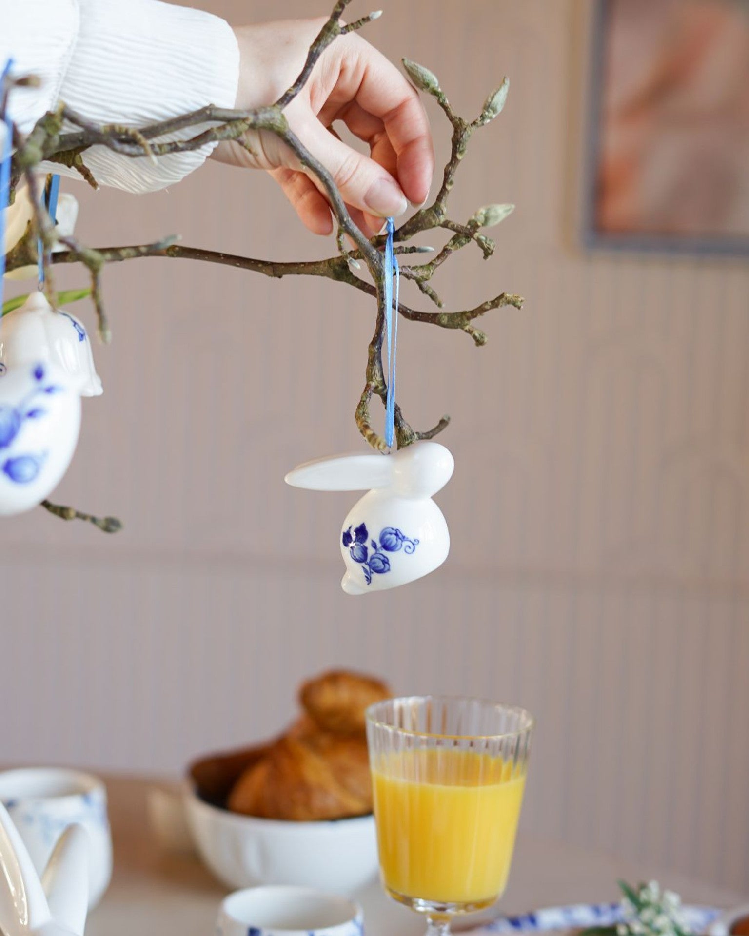 Paasornament Paashaas - 6 cm - Set van 3