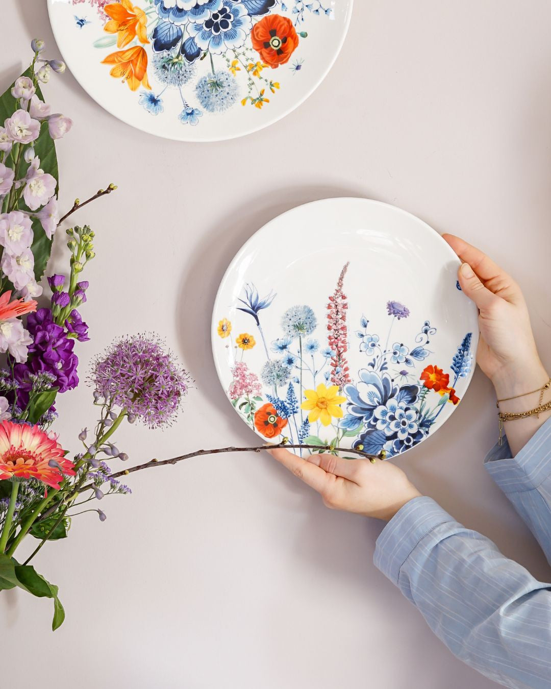 Wall plate - Wildbloemen - 26,5cm