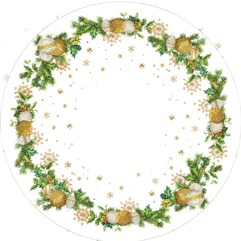 Tablecloth Round Tinsel - 135