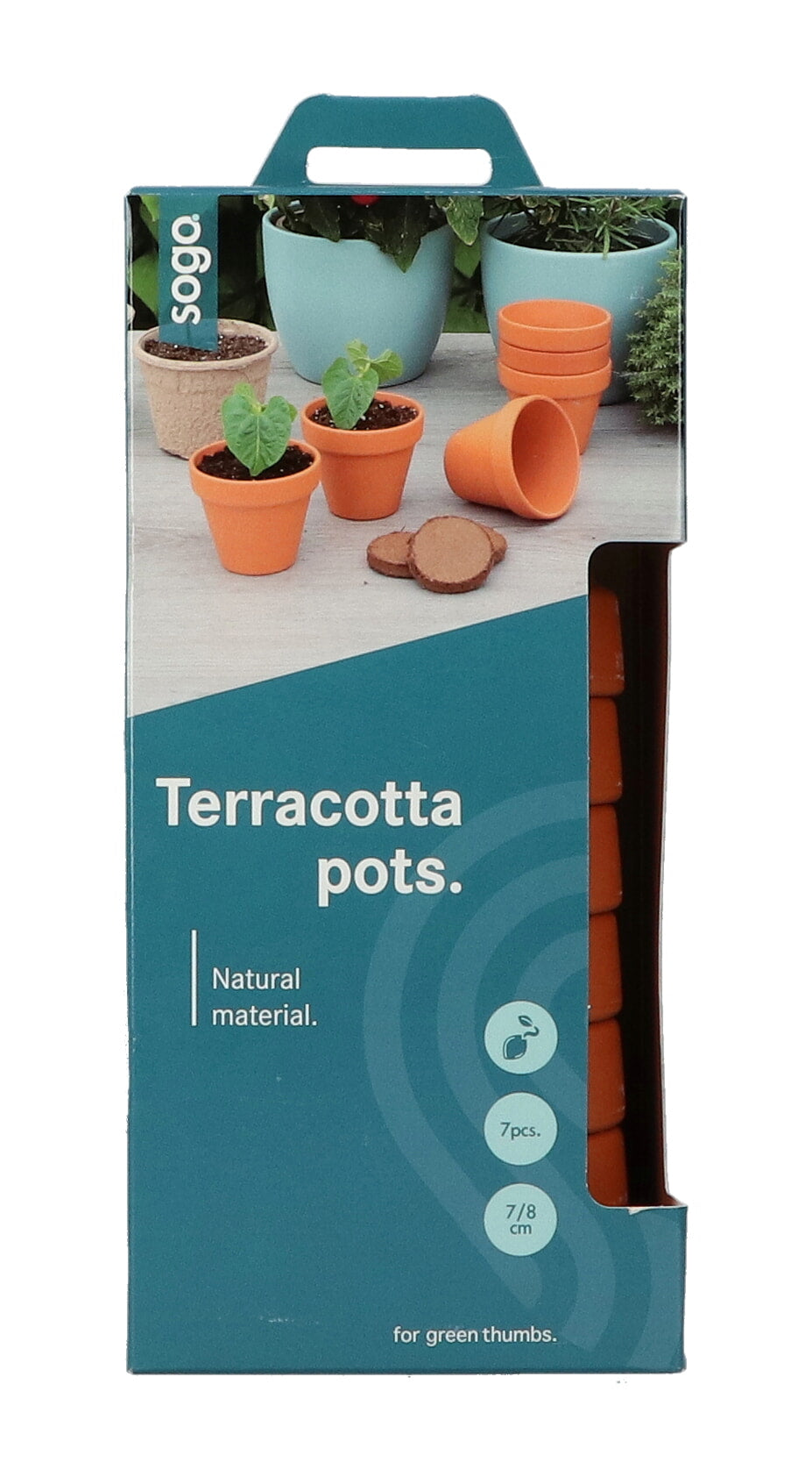 Terracotta Pots - 7/8 cm - 7 pcs-3