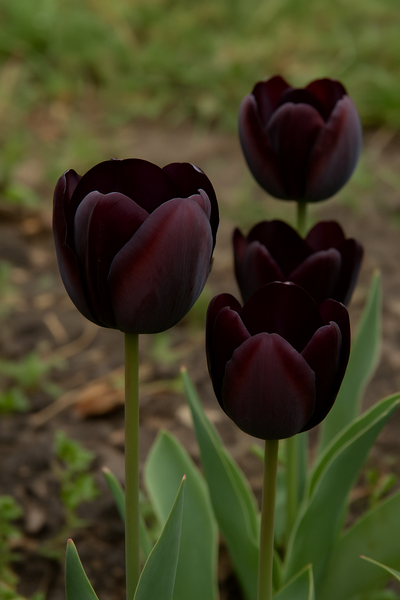Tulip Single Late - Queen of Night - 12/+