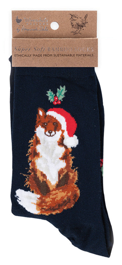 Women's Socks - Festive Fox-1