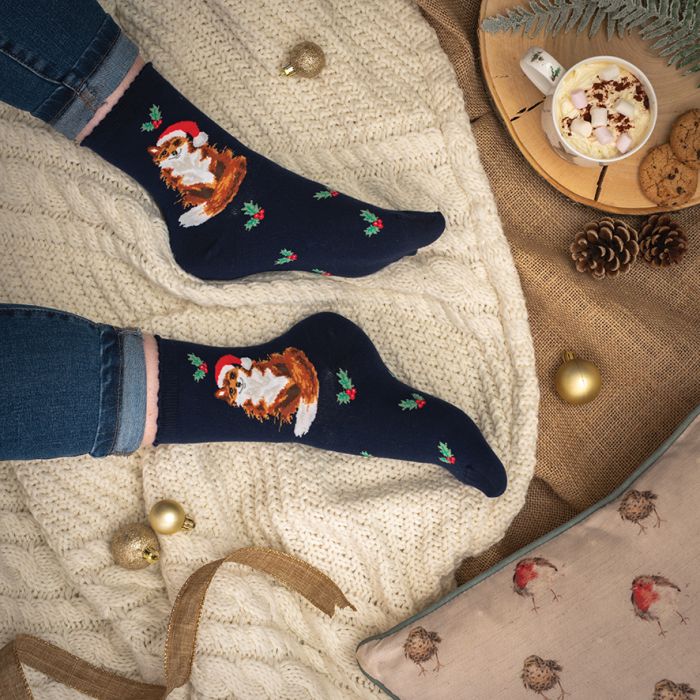 Women's Socks - Festive Fox-2