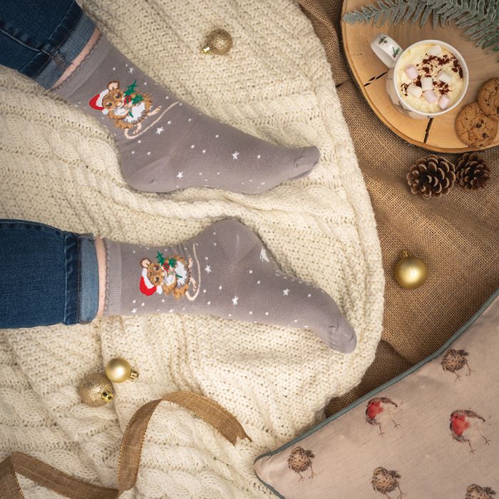 Women's Socks - Mouse - Christmouse-3