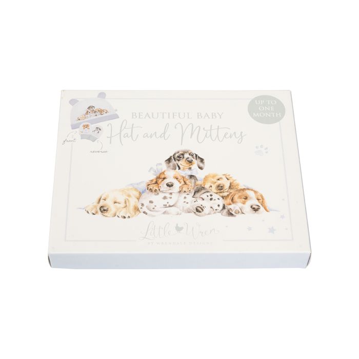 Little Paws - Hond - Pasgeboren Muts- en Wanten Set