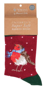 Chaussettes pour enfants - Robin - Salutations de la saison - 23-26