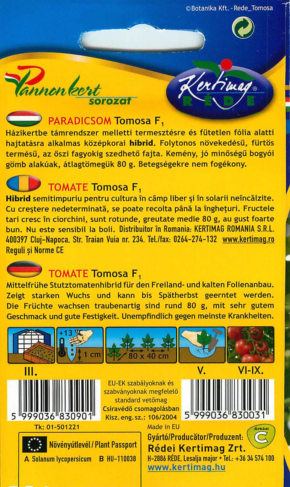 Tomaat - Tomosa F1 Hybrid - 20 Zaden