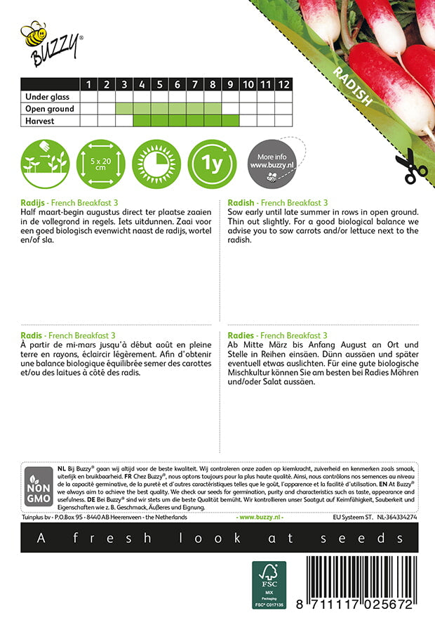 Radijs - French Breakfast 3 - 10g