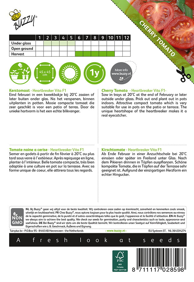 Kerstomaat - Heartbreaker Vita F1 - 10 Zaden