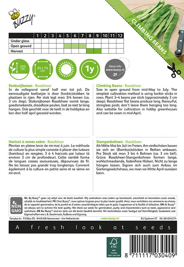 Kletterbohnen - Raadsheer - 25g