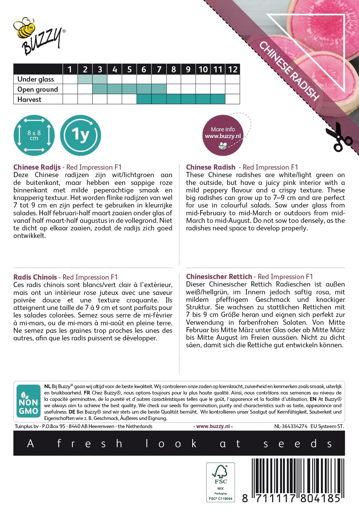 Chinese Radijs - Rode Impressie F1 - 50 Zaden