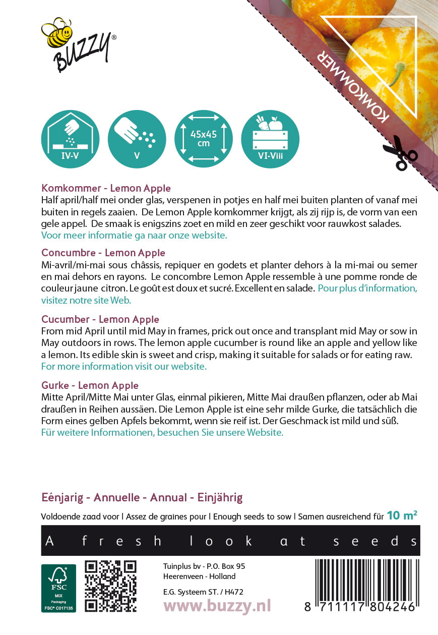 Komkommer - Lemon Apple - 2g