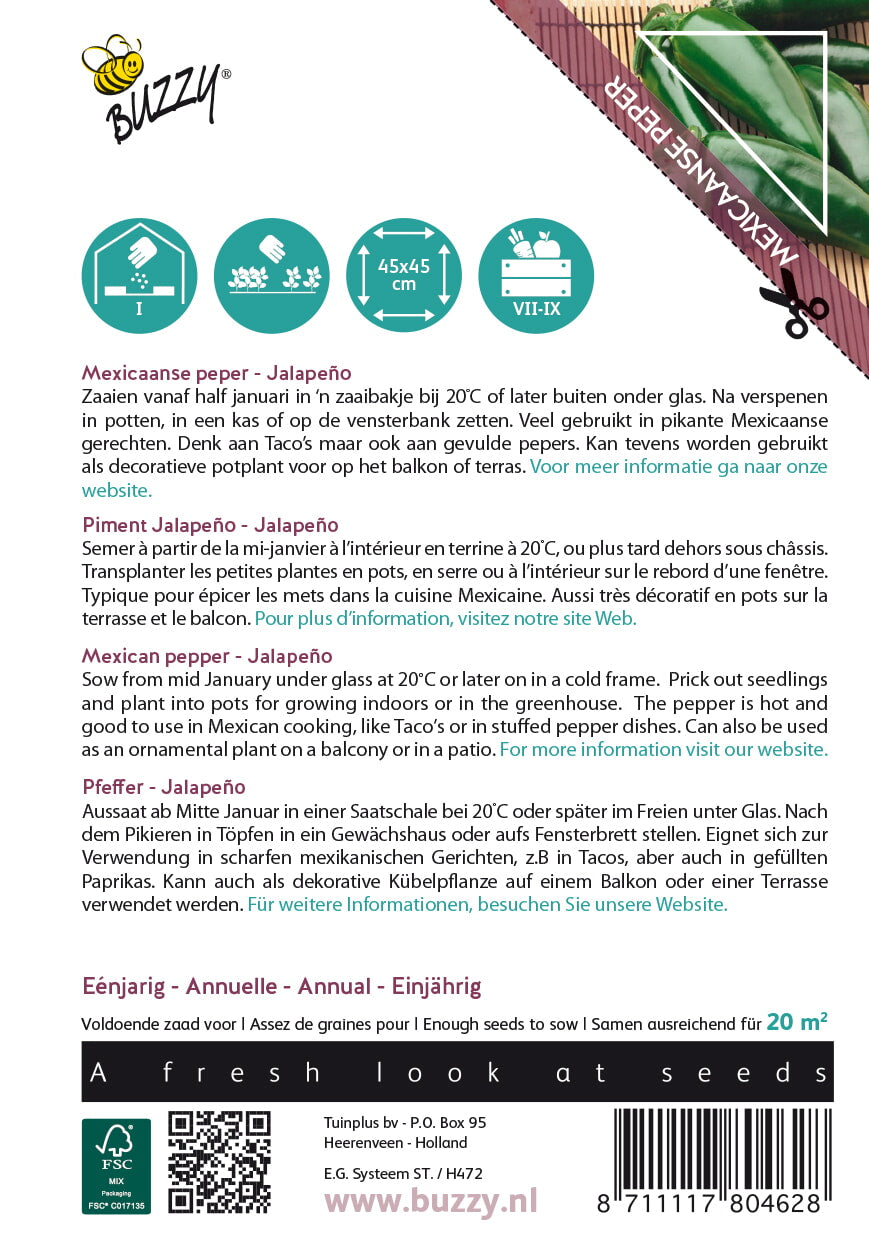 Mexicaanse Peper - Jalapeño - 2,5g